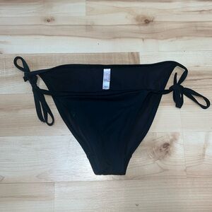 Victoria’s Secret SM black string bikini bottom with ties, bows, basics, swim